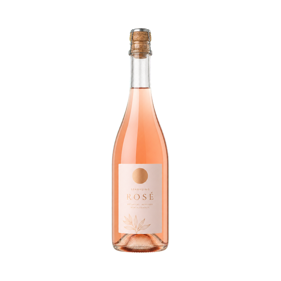 Sparkling rose beverage bottle