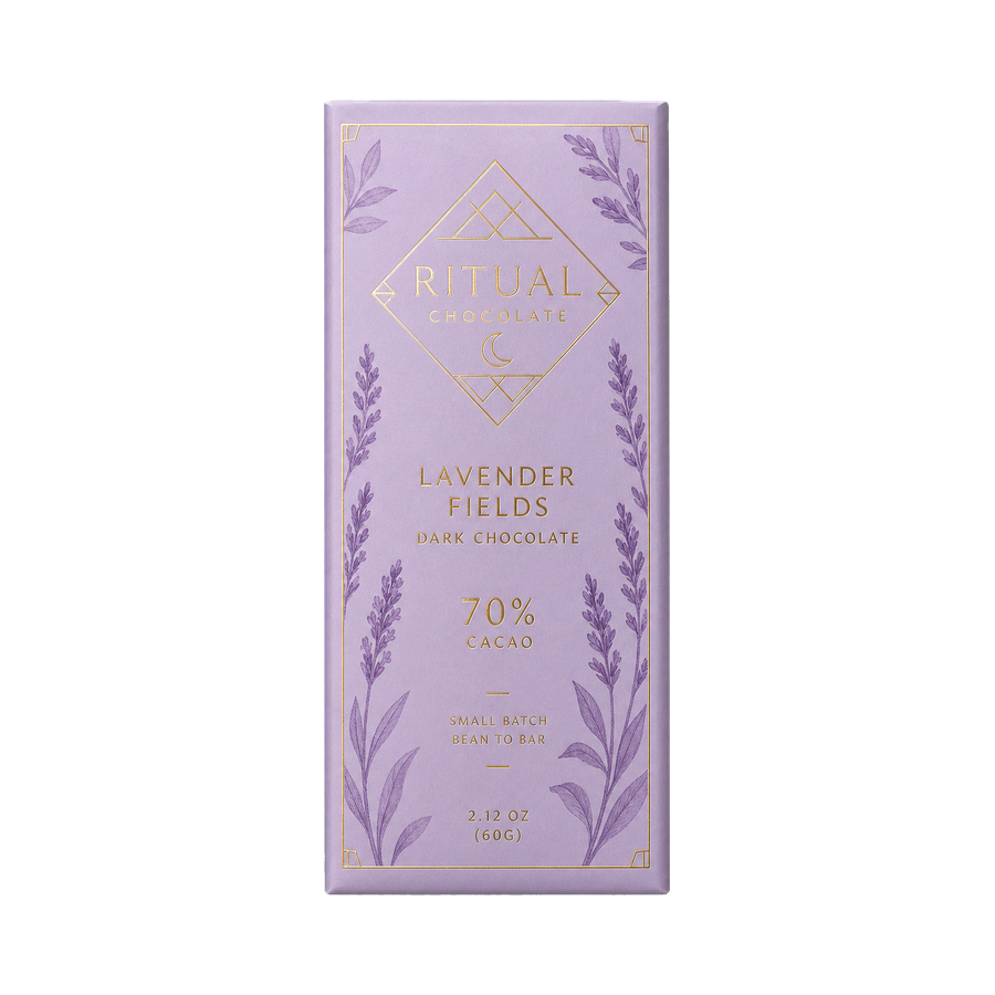 Premium lavender dark chocolate bar